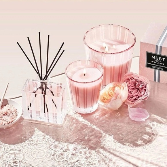 NEST Himalayan Salt & Rosewater Single Wick 8.1 Oz Scented Luxury Candle - Picture 2 of 6